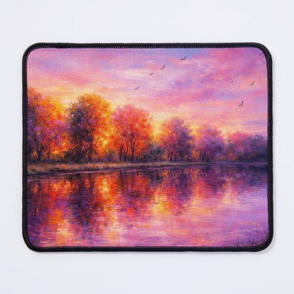 Item preview, Purple and Gold Sunset Landscape Impressionism Painting designed and sold by Joey Santiago.