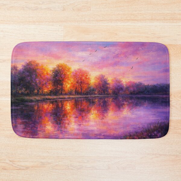 Item preview, Purple and Gold Sunset Landscape Impressionism Painting designed and sold by Joey Santiago.