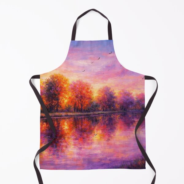 Item preview, Purple and Gold Sunset Landscape Impressionism Painting designed and sold by Joey Santiago.