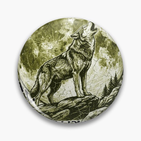 Item preview, Lone Instinct Howling Wolf Moon Vintage Tee designed and sold by InkVerse1999.