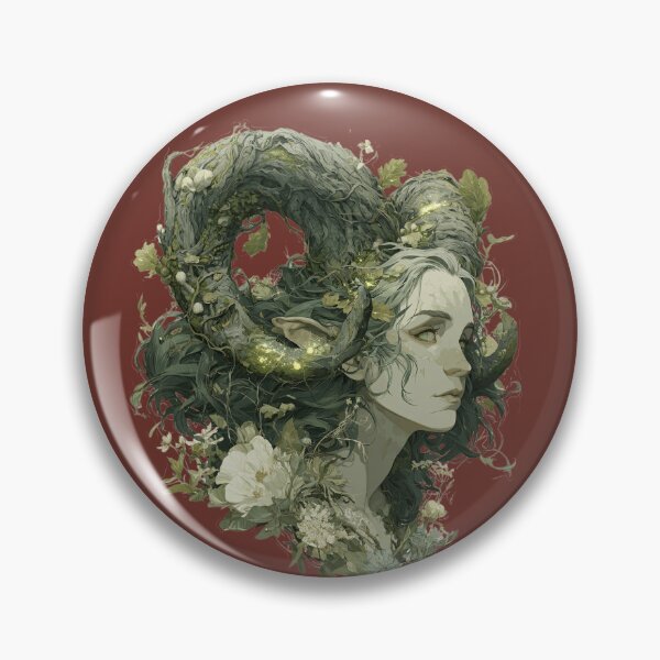 Item preview, Forest Horned Goddess Fantasy Portrait designed and sold by MythicMood.