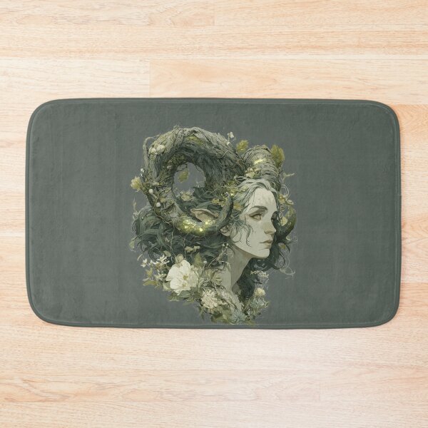 Item preview, Forest Horned Goddess Fantasy Portrait designed and sold by MythicMood.