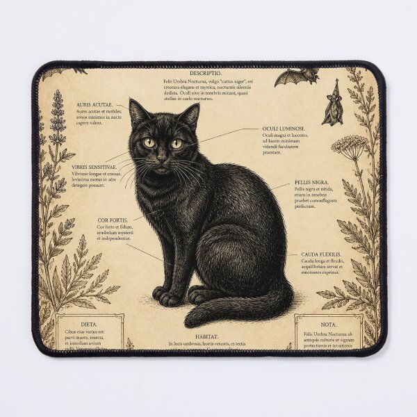 Item preview, Black Cat Vintage Naturalist Halloween Shirt | Antique Field Guide Cat Illustration designed and sold by SunnyDesign82.