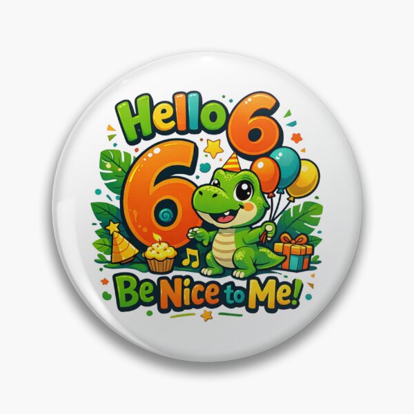 Item preview, Hello 6 Be Nice to Me | Cute 6th Birthday Party Graphic T-Shirt designed and sold by rushaib.