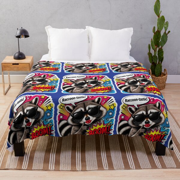 Item preview, Pop Art Cool Raccoon "Raccoon-tastic" with Sunglasses designed and sold by Natalia-Vlad.