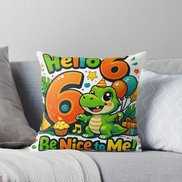 Item preview, Hello 6 Be Nice to Me | Cute 6th Birthday Party Graphic T-Shirt designed and sold by rushaib.