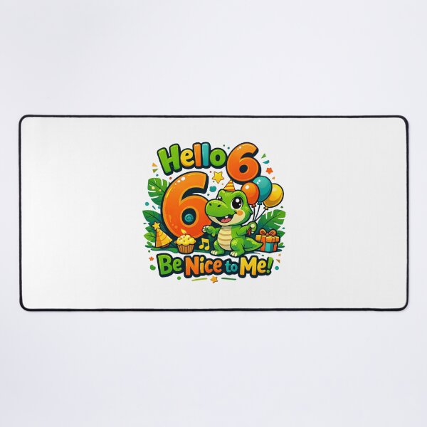 Item preview, Hello 6 Be Nice to Me | Cute 6th Birthday Party Graphic T-Shirt designed and sold by rushaib.