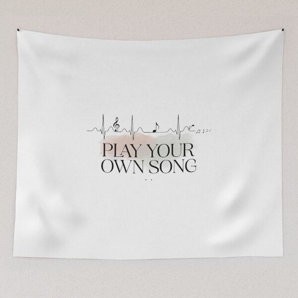 Item preview, "Play Your Own Song – Motivational Music Soundwave Design designed and sold by Midnight Veil Designs.