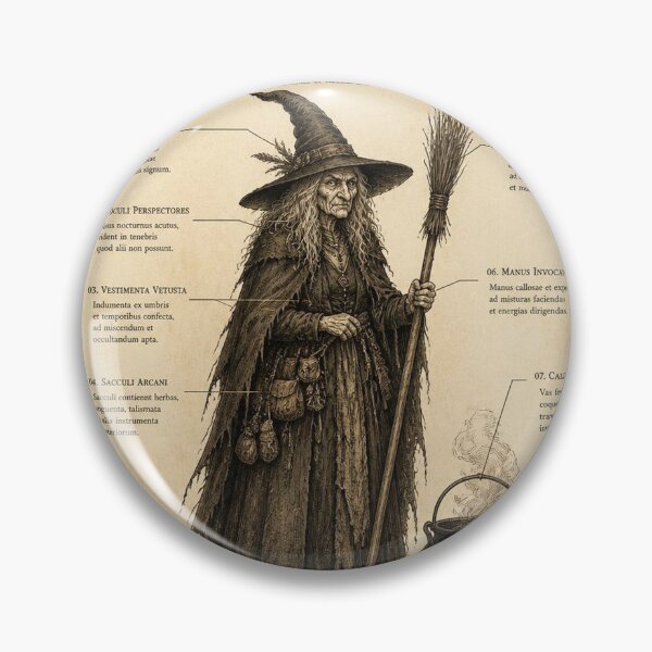 Item preview, Witch Vintage Naturalist Halloween Shirt | Antique Field Guide Witch Illustration designed and sold by SunnyDesign82.