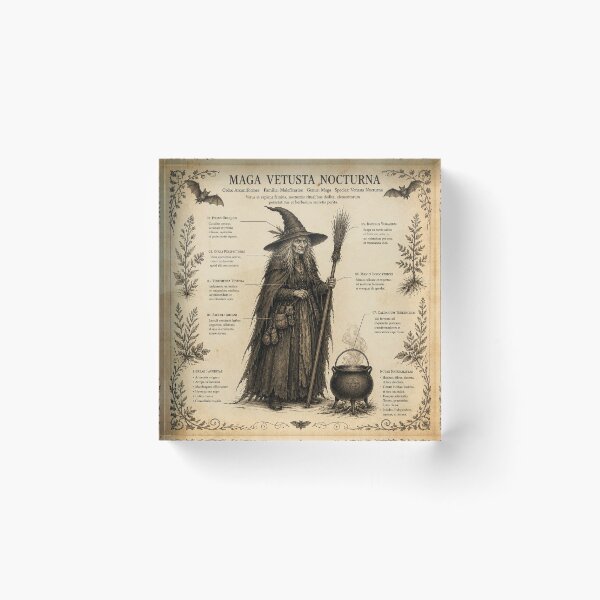 Item preview, Witch Vintage Naturalist Halloween Shirt | Antique Field Guide Witch Illustration designed and sold by SunnyDesign82.