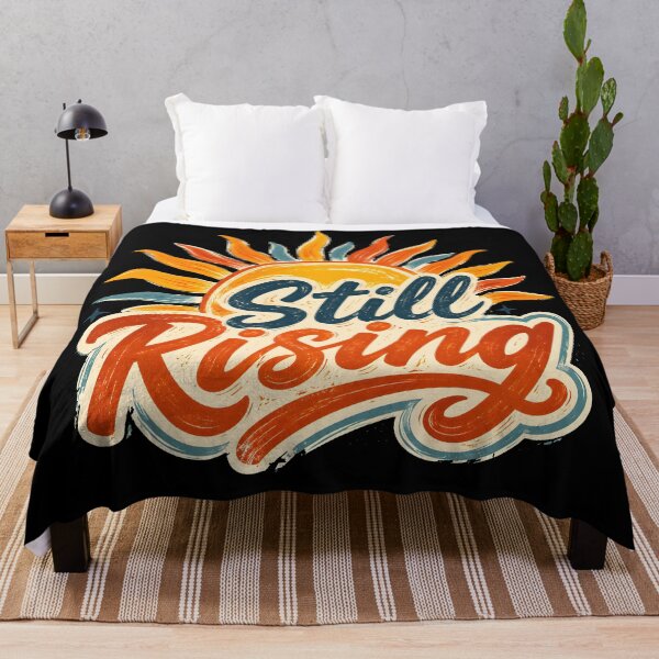 Item preview, Still Rising Retro Vintage Sun Graphic Typography Art designed and sold by DrawHandArt.