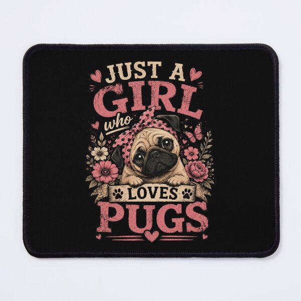 Item preview, Just A Girl Who Loves Pugs: Celebrating Pug Love, Pug Life, and Pug Adventures designed and sold by JustCrafted.