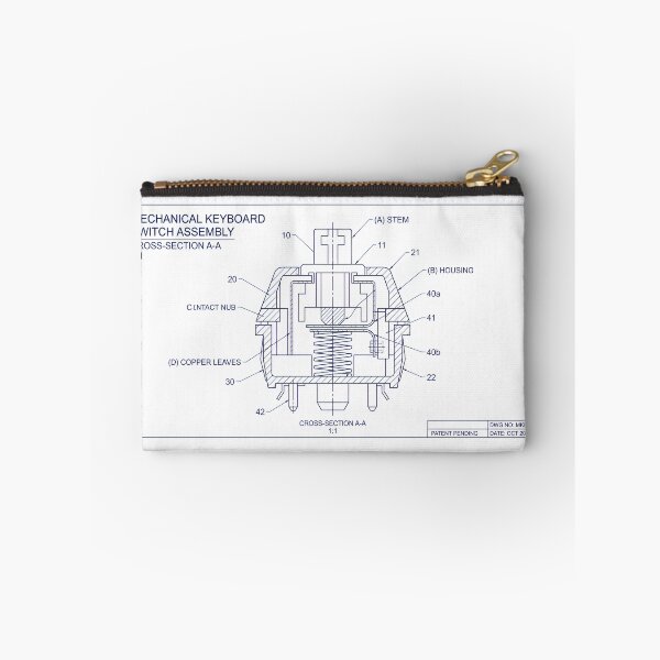 Item preview, Custom Mechanical Keyboard Switch Technical Patent Blueprint designed and sold by TechBro67.