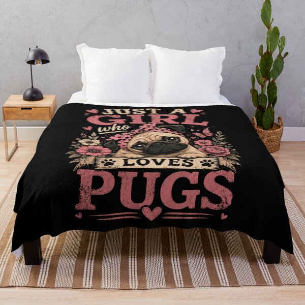 Item preview, Just A Girl Who Loves Pugs: Celebrating Pug Love, Pug Life, and Pug Adventures designed and sold by JustCrafted.