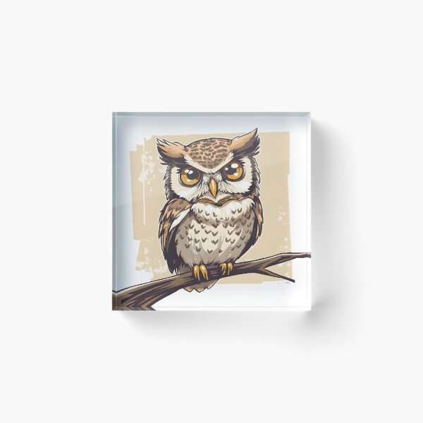 Item preview, Cute Kawaii Owl Sticker | Adorable Wise Cartoon Owl Bird Illustration designed and sold by dreamz-world.