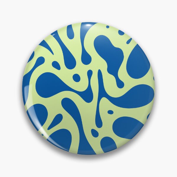 Item preview, Organic Blob Pattern | Abstract Liquid Design | Creamy Avocado & French Blue designed and sold by The High Hippo.