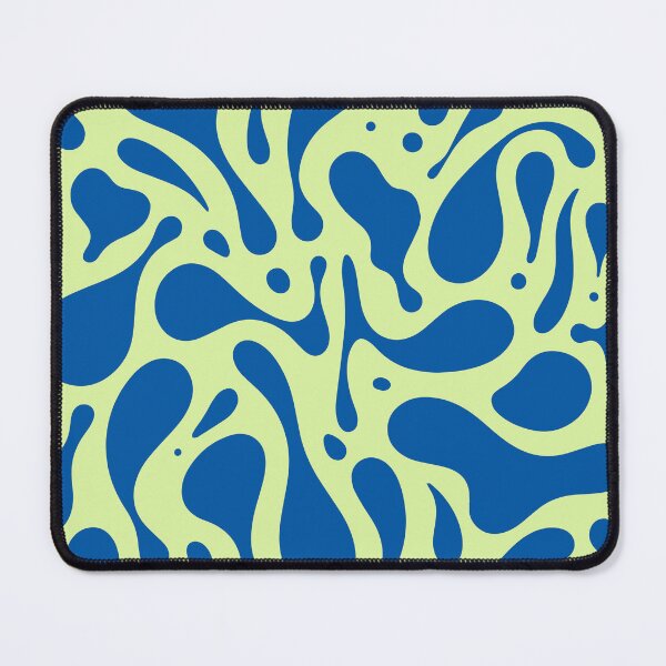 Item preview, Organic Blob Pattern | Abstract Liquid Design | Creamy Avocado & French Blue designed and sold by The High Hippo.