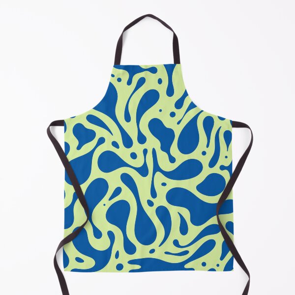 Item preview, Organic Blob Pattern | Abstract Liquid Design | Creamy Avocado & French Blue designed and sold by The High Hippo.