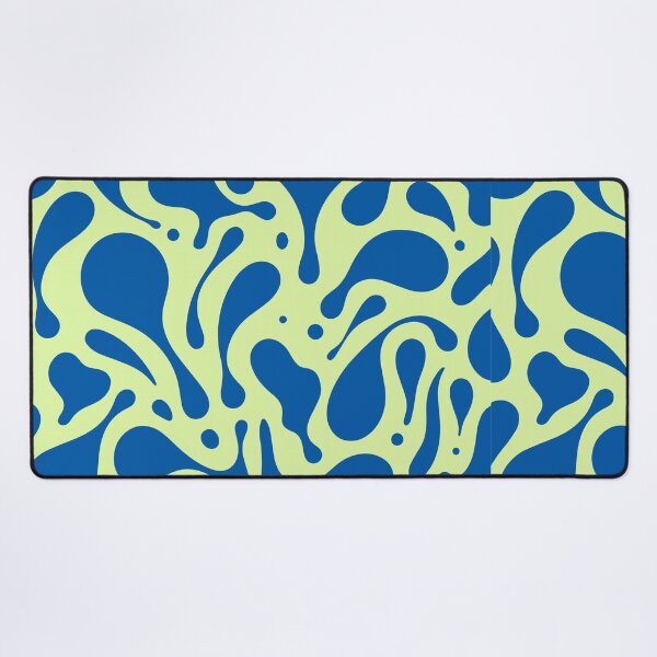 Item preview, Organic Blob Pattern | Abstract Liquid Design | Creamy Avocado & French Blue designed and sold by The High Hippo.