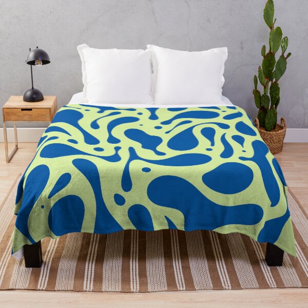 Item preview, Organic Blob Pattern | Abstract Liquid Design | Creamy Avocado & French Blue designed and sold by The High Hippo.