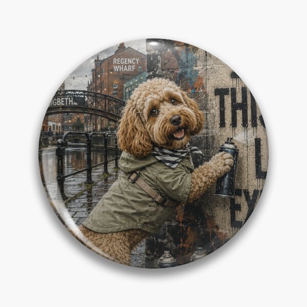 Item preview, Cockapoo Wall Art | Funny Cockapoo Print | Urban Dog Artwork designed and sold by Pooch & Print Co..