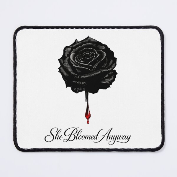 Item preview, She Bloomed Anyway Black Rose Gothic Art designed and sold by RoPrincess.