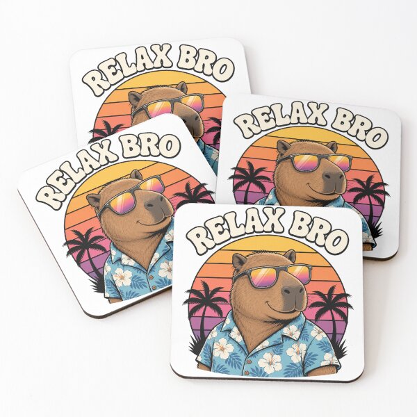 Item preview, Relax Bro Cool Capybara Tropical Vacation designed and sold by the-dovlat.