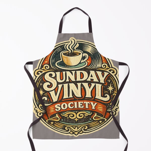 Item preview, Sunday Vinyl Society – Retro Coffee & Record Club Vintage Badge designed and sold by Golden Era Studio.