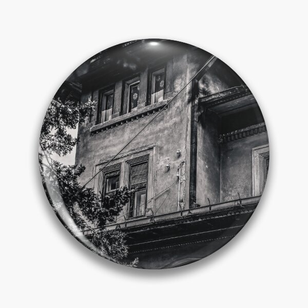 Item preview, Historic Villa Through Branches — Black and White Architecture Print designed and sold by Rabee Khalil Photography.