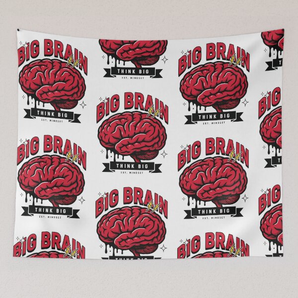 Item preview, Big Brain Think Big – Motivational Mindset Graphic Tee designed and sold by velorea.
