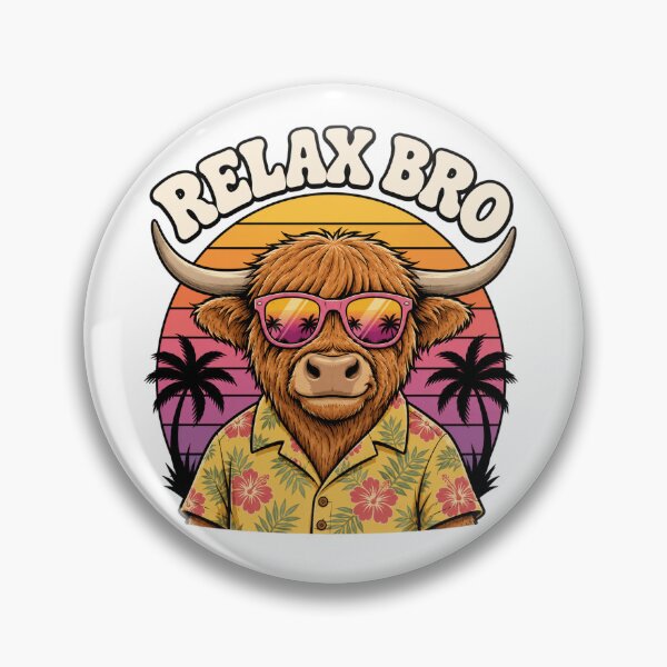 Item preview, Relax Bro Highland Cow Tropical Summer designed and sold by the-dovlat.