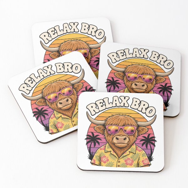Item preview, Relax Bro Highland Cow Tropical Summer designed and sold by the-dovlat.