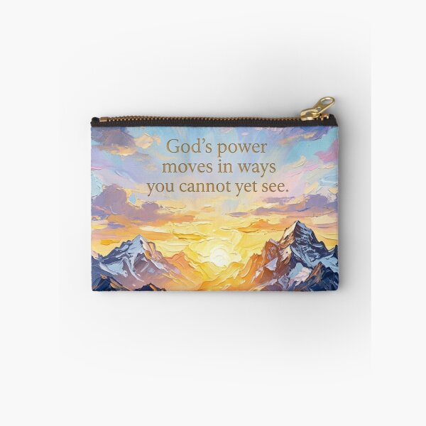 Item preview, God’s Power Moves in Ways You Cannot Yet See – Sunrise Mountain Impasto Painting designed and sold by The Digital Compass.