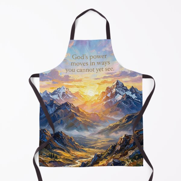 Item preview, God’s Power Moves in Ways You Cannot Yet See – Sunrise Mountain Impasto Painting designed and sold by The Digital Compass.