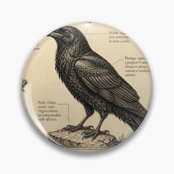 Item preview, Raven Vintage Naturalist Halloween Shirt | Antique Field Guide Raven Illustration designed and sold by SunnyDesign82.