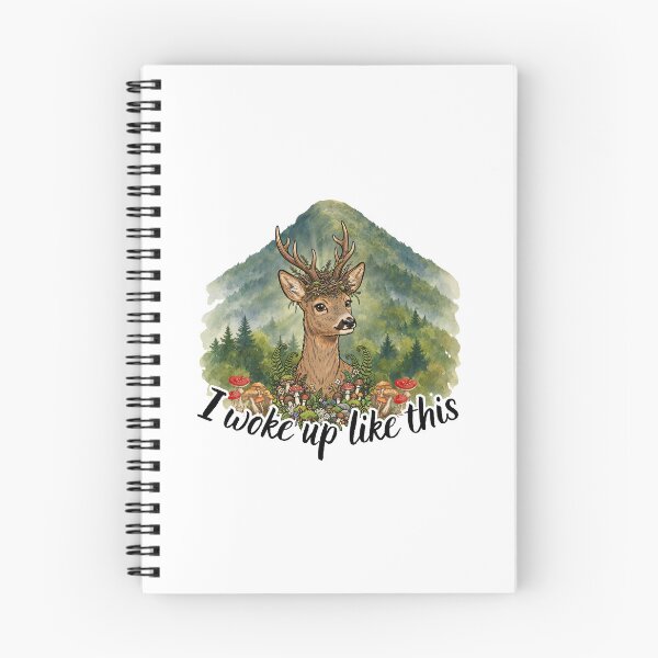 Item preview, I Woke Up Like This Funny Deer Cottagecore Forest Animal Lover Gift designed and sold by Neurospicy Trolls.