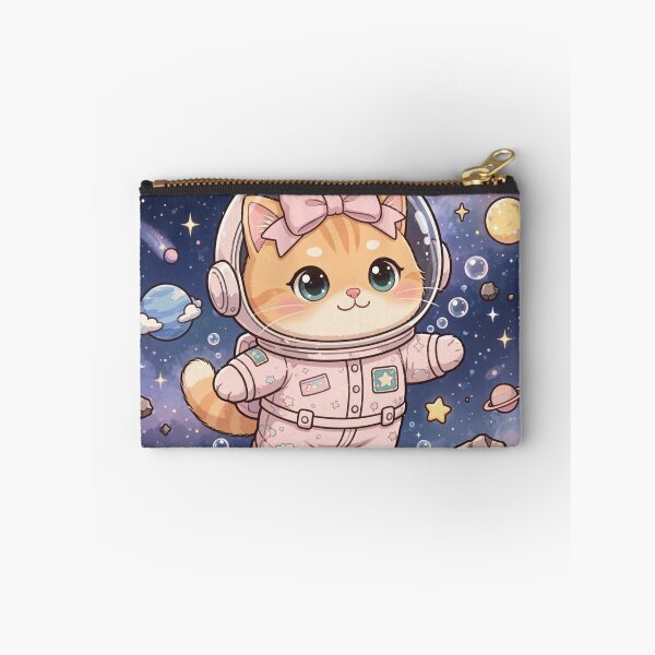 Item preview, Cute Space Cat Astronaut Kawaii Art designed and sold by Moody Vibes Studio.