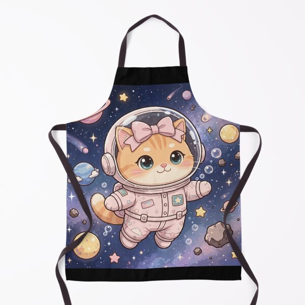 Item preview, Cute Space Cat Astronaut Kawaii Art designed and sold by Moody Vibes Studio.