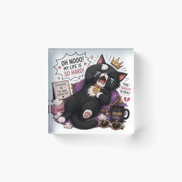 Item preview, Drama Queen Tuxedo Cat Sticker  designed and sold by Designertanya.