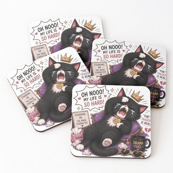 Item preview, Drama Queen Tuxedo Cat Sticker  designed and sold by Designertanya.
