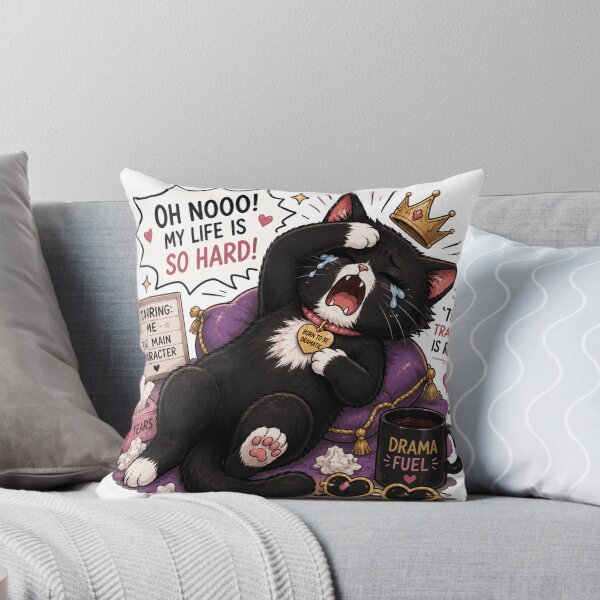 Item preview, Drama Queen Tuxedo Cat Sticker  designed and sold by Designertanya.