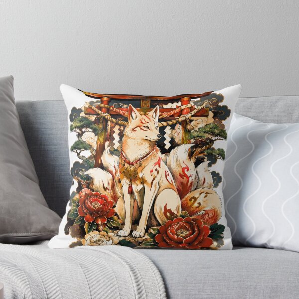 Item preview, White Kitsune at Shinto Shrine | Japanese Fox Spirit Torii Art designed and sold by kaxymax.