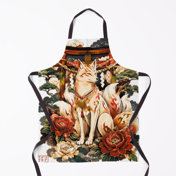 Item preview, White Kitsune at Shinto Shrine | Japanese Fox Spirit Torii Art designed and sold by kaxymax.