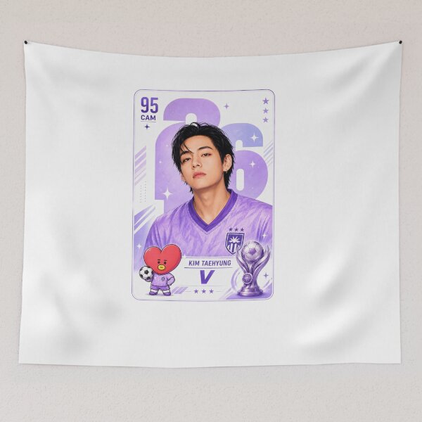 Item preview, V Soccer Card Shirt, Kim Taehyung Purple Kpop Sport Tee, BTS Fan Art Unisex Shirt, Gift For Army, Comfort Colors Shirt designed and sold by BerryHand.
