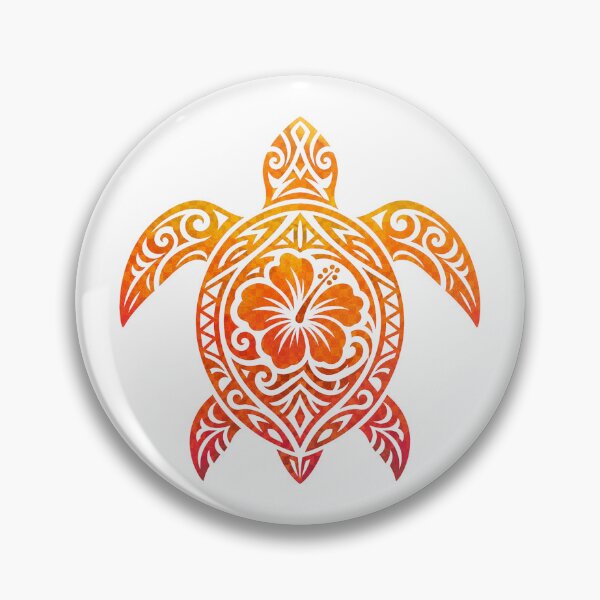 Item preview, Tribal Sea Turtle Tropical Hibiscus designed and sold by OTSC.
