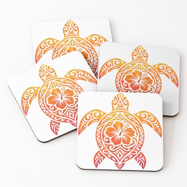 Item preview, Tribal Sea Turtle Tropical Hibiscus designed and sold by OTSC.