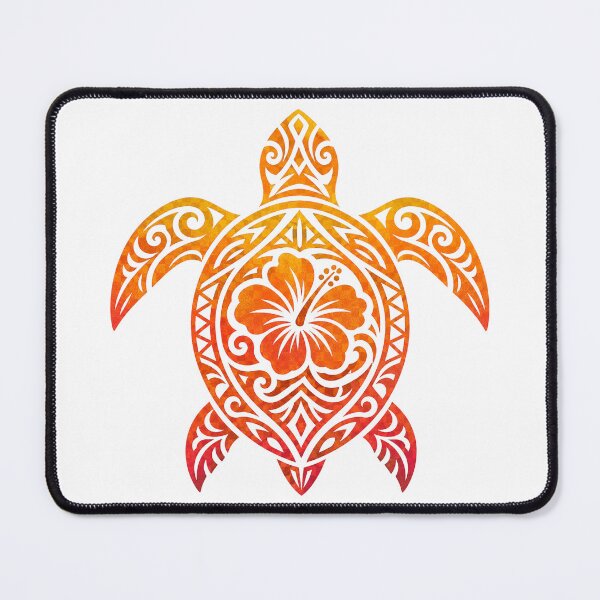 Item preview, Tribal Sea Turtle Tropical Hibiscus designed and sold by OTSC.