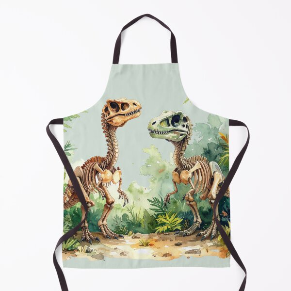 Item preview, Velociraptor skeletons in the primeval forest, dinosaur designed and sold by LiskoDesign.
