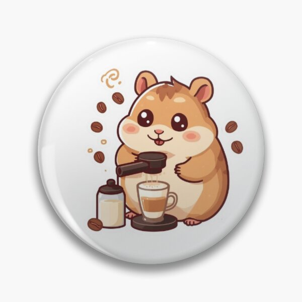 Item preview, Cute Barista Hamster Making Latte Art | Cozy Coffee Sticker designed and sold by Stylestickers55.