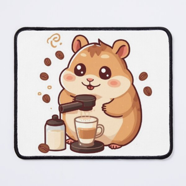 Item preview, Cute Barista Hamster Making Latte Art | Cozy Coffee Sticker designed and sold by Stylestickers55.